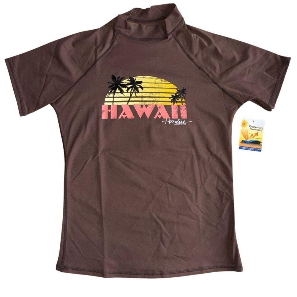 Honolua NWT Wahine Rash Guard UPF 50+ Swim Top Shirt Tee Surf Wear Vacay Beach